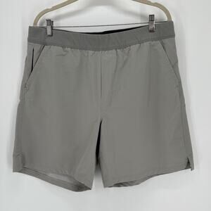 Public Rec Athletic Shorts Women 38 Gray Drawstring Elastic Waist Mid-Rise Short